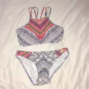 Halter Strappy Back Bikini Set